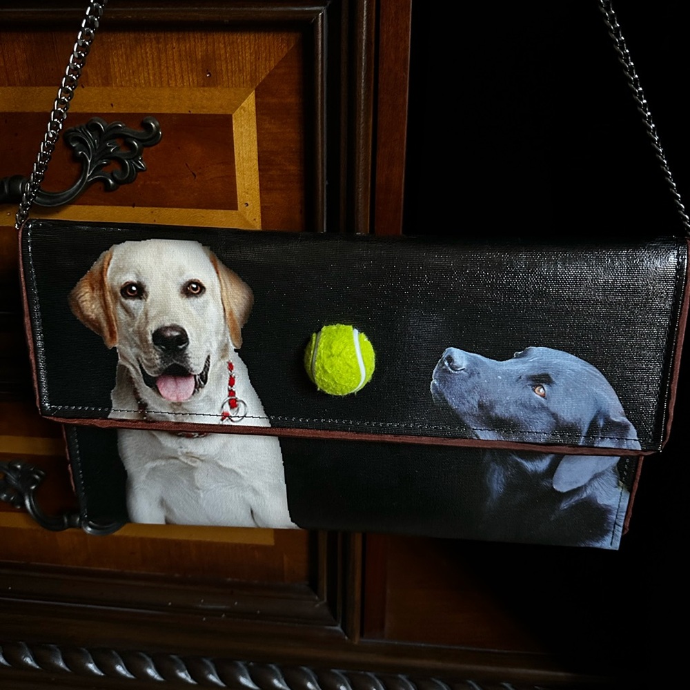Dog Tennis Graphic Crossbody by Kent Stetson